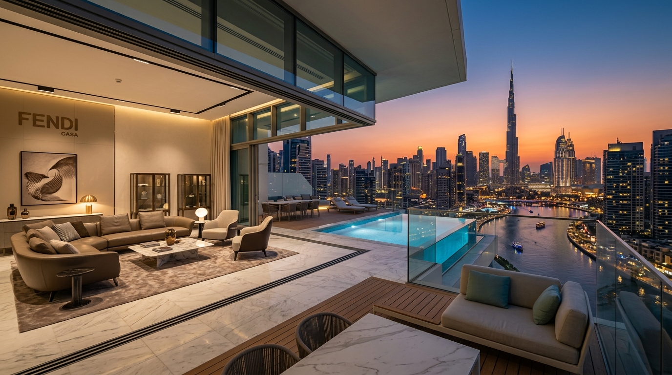 Dubai Luxury Branded Residences Penthouse Interior