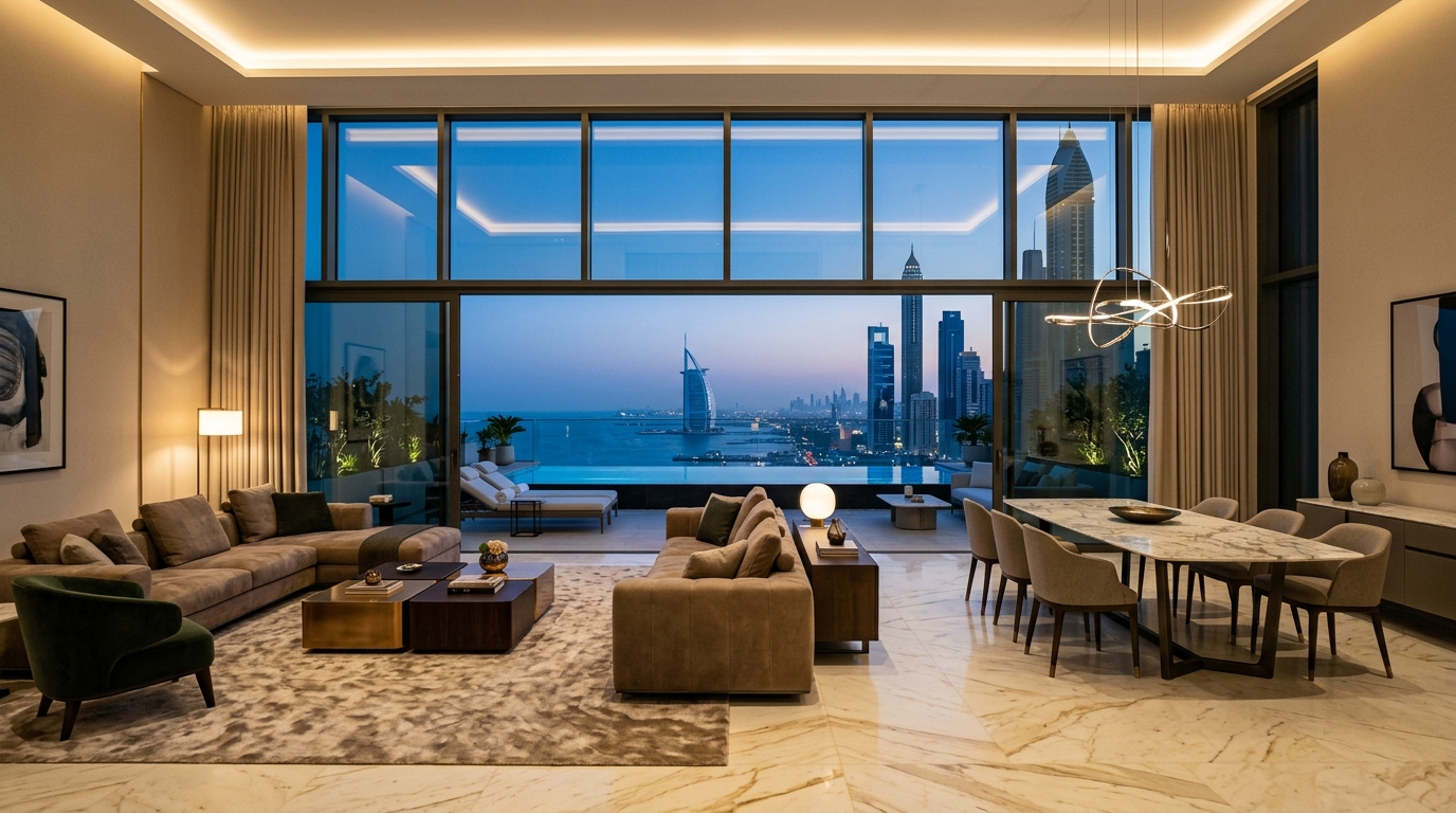 Luxury Branded Residences Penthouse Interior GCC 2026